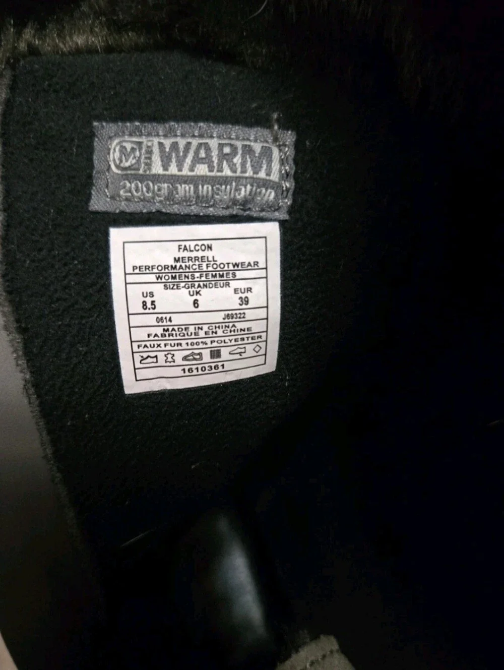 Merrell Decora Prelude Boots Womens 8.5 Black Suede Insulated Winter Waterproof